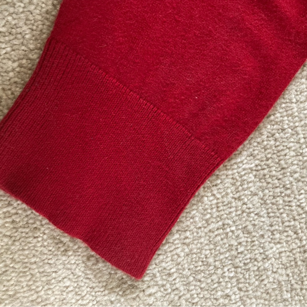 Talbots Deep Red Classic Charming Cardigan Size L… - image 4